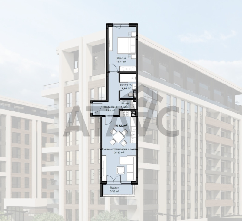 Продава  2-стаен град Пловдив , Христо Смирненски , 84 кв.м | 55710850