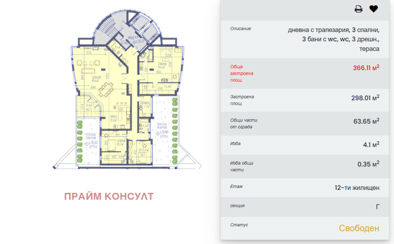 Eladó  3+ hálószoba Plovdiv , Mladezski Halm , 366 négyzetméter | 29162604 - kép [2]