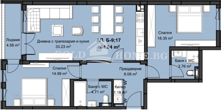 Продава 3-СТАЕН, гр. Пловдив, Христо Смирненски, снимка 2 - Апартаменти - 53691115