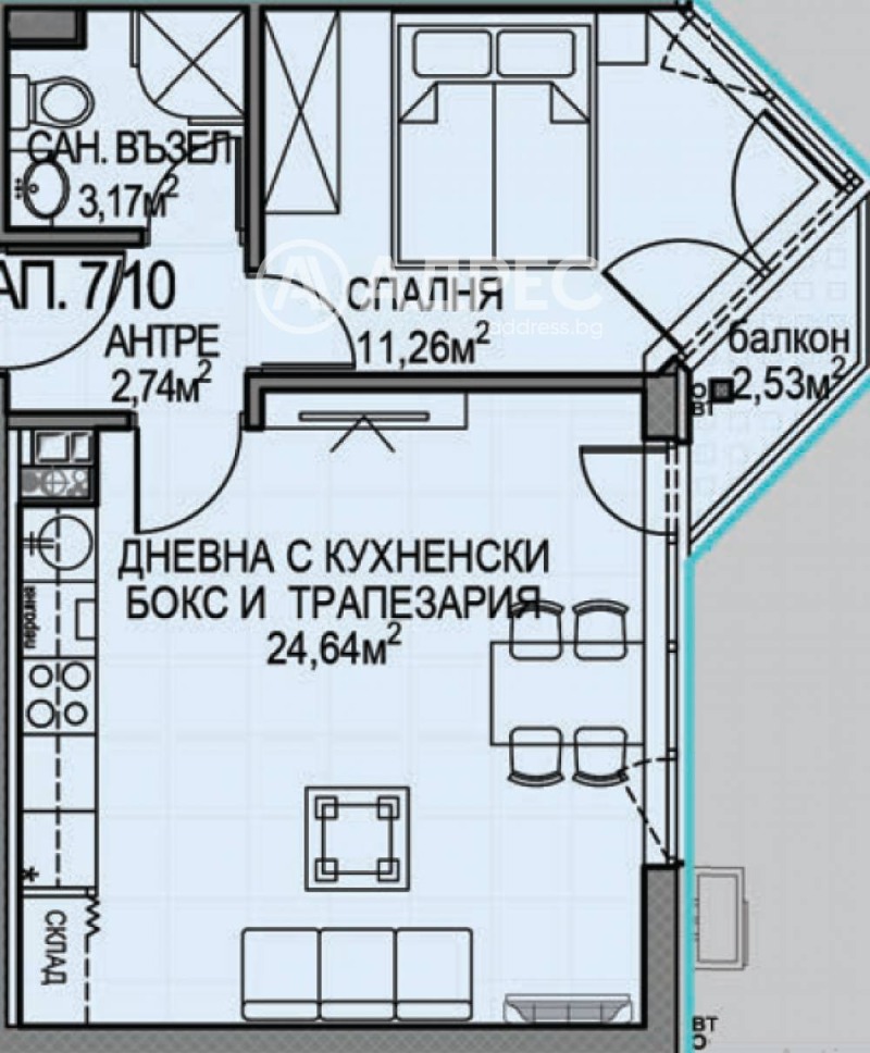 Продава 2-СТАЕН в град София, Обеля 2 - 61 кв.м / 102 659 € » 200 783.55 лв., АДРЕС НЕДВИЖИМИ ИМОТИ