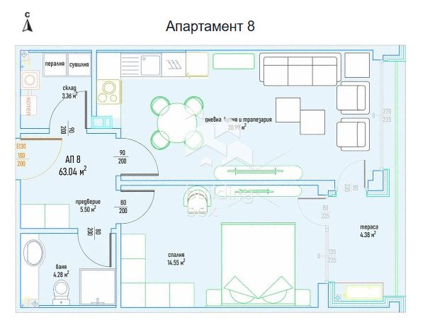 Продава 2-СТАЕН, гр. София, Малинова долина, снимка 3 - Aпартаменти - 49554783