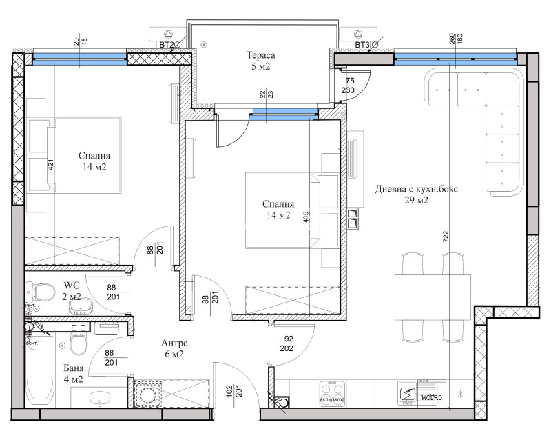 Na sprzedaż  2 sypialnie Plowdiw , Ostromila , 93 mkw | 88913679 - obraz [5]