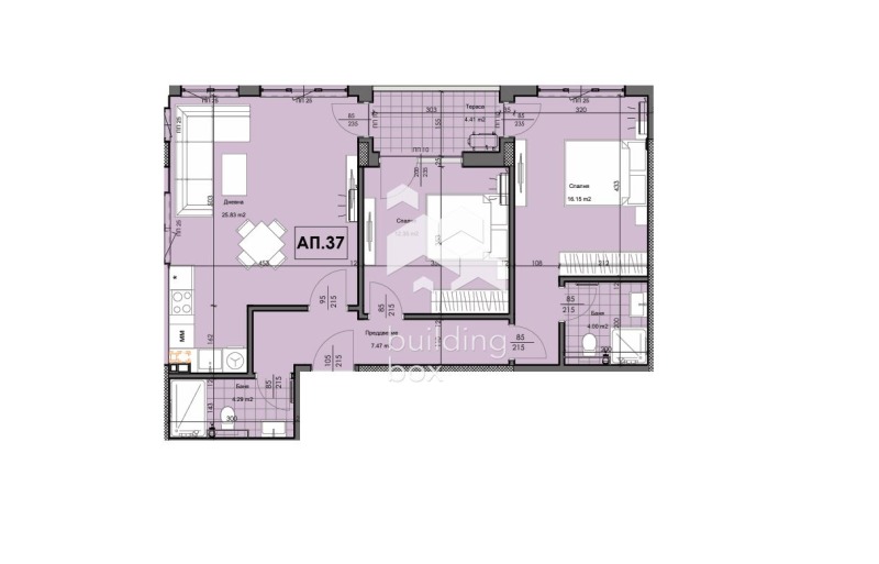 En venta  2 dormitorios Plovdiv , Gagarin , 111 metros cuadrados | 63294851 - imagen [4]