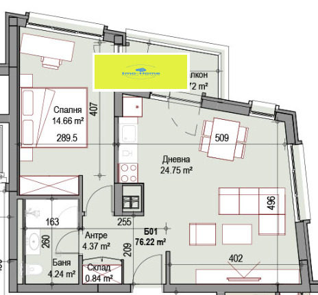 À vendre  1 chambre Sofia , Podouyane , 77 m² | 49100284