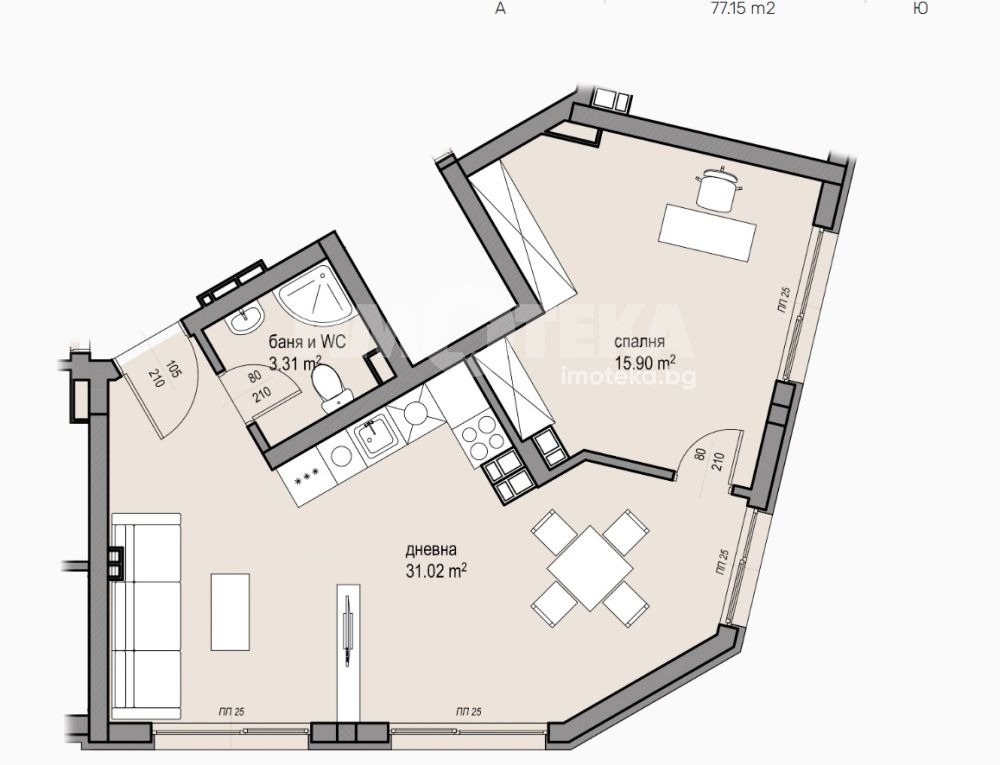 Продава 2-СТАЕН, гр. София, Малинова долина, снимка 4 - Апартаменти - 54302111