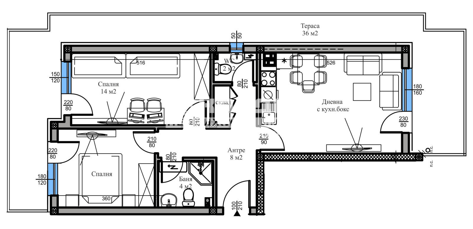 Продава 3-СТАЕН, гр. Пловдив, Беломорски, снимка 4 - Апартаменти - 53883904