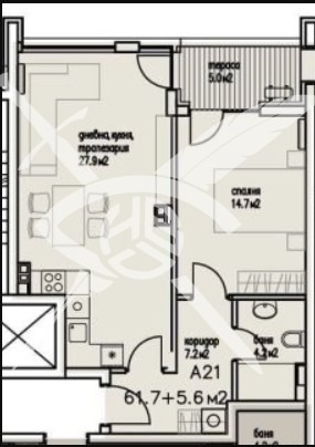 На продаж  1 спальня Бургас , Сарафово , 67 кв.м | 80600737