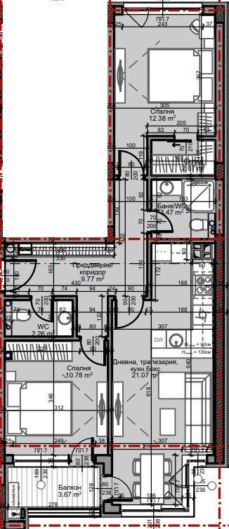 Till salu  2 sovrum Sofia , Mladost 3 , 92 kvm | 17506936 - bild [4]