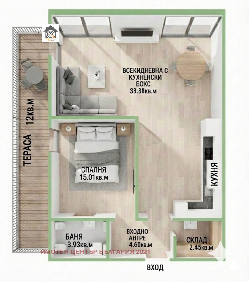 Продава 2-СТАЕН, гр. София, Манастирски ливади, снимка 14 - Апартаменти - 53590125