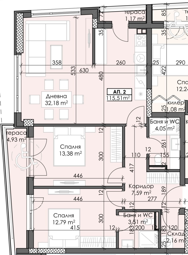 Te koop  2 slaapkamers Plovdiv , Kamenitsa 1 , 116 m² | 99696340 - afbeelding [3]