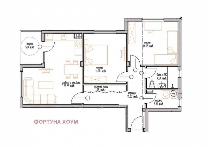 На продаж  2 спальні Варна , м-т Долна Трака , 100 кв.м | 77599149 - зображення [2]