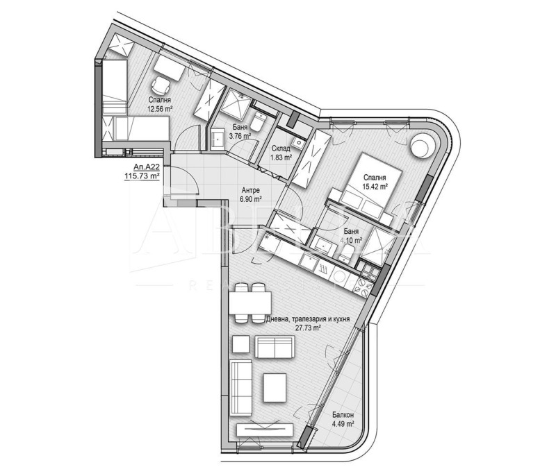 Продава 3-СТАЕН в град София, Витоша - 115 кв.м / 417 000 € » 815 581.11 лв., АБЕЛА НЕДВИЖИМИ ИМОТИ
