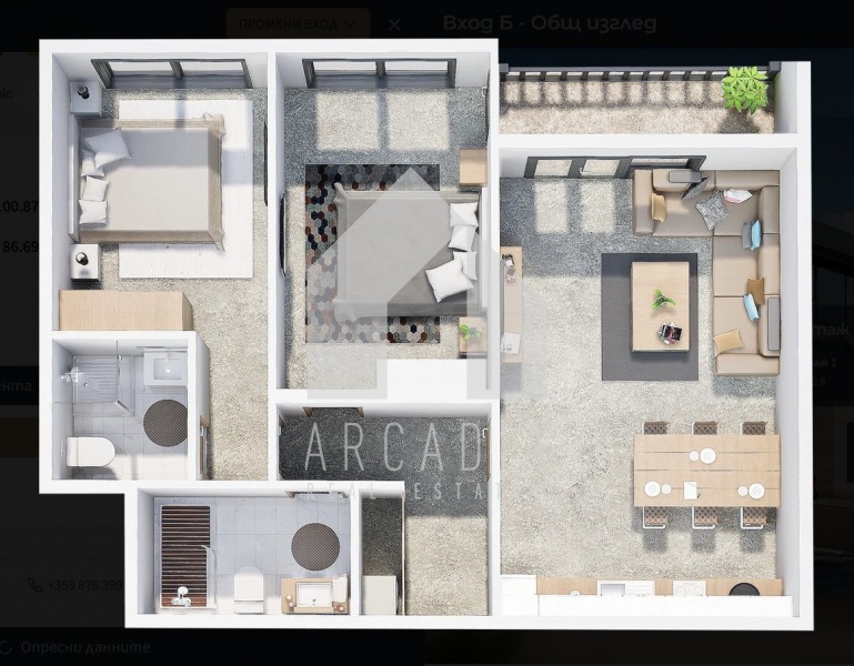 Продава 3-СТАЕН, гр. Пловдив, Христо Смирненски, снимка 2 - Апартаменти - 56329095
