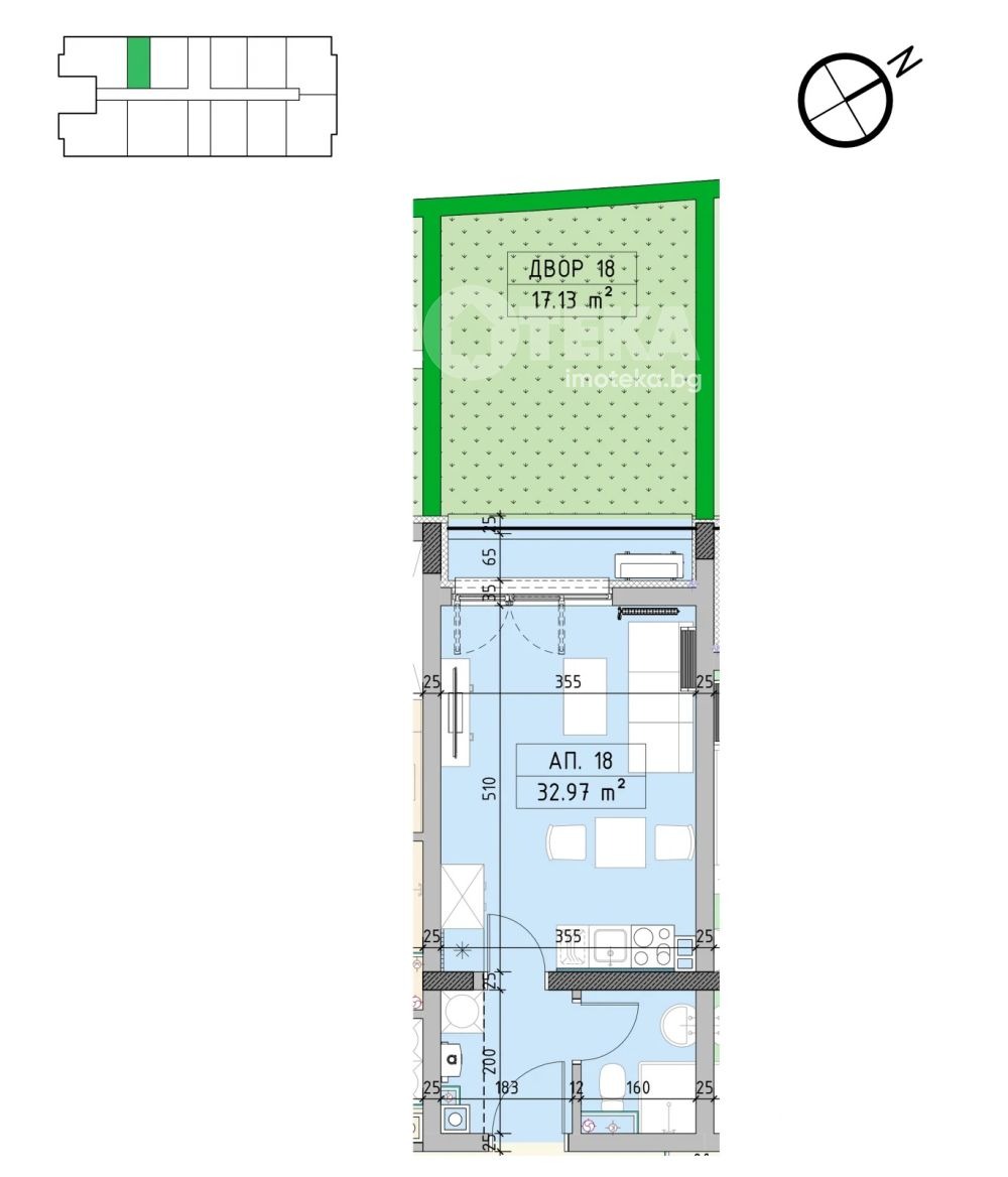 Продава 1-СТАЕН, гр. София, Малинова долина, снимка 3 - Апартаменти - 56428265