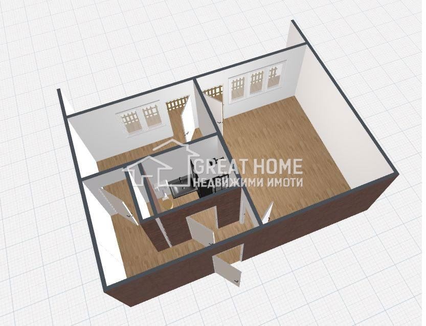 Продава 2-СТАЕН, гр. Търговище, Запад 2, снимка 4 - Апартаменти - 54696947