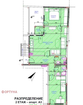 3-стаен град Русе, Център 1