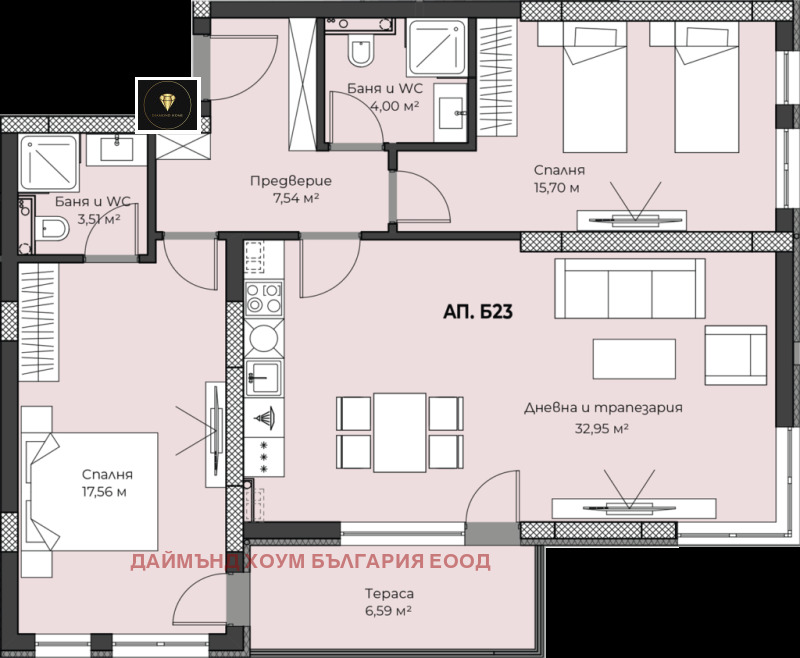 Satılık  1 yatak odası Plovdiv , Peşersko şose , 123 metrekare | 46990820 - görüntü [2]