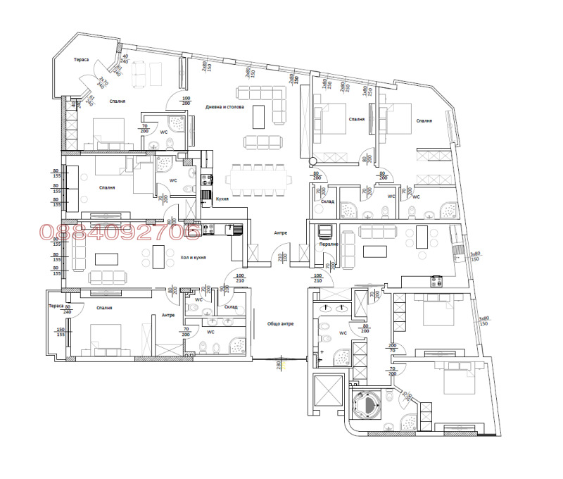 En venta  3+ dormitorios Sofia , Dragalevtsi , 400 metros cuadrados | 44996723