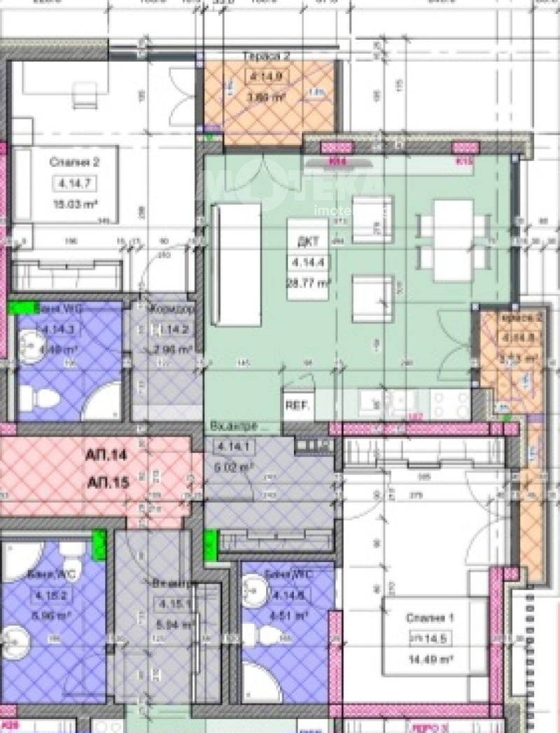 Продава 3-СТАЕН, гр. София, Витоша, снимка 3 - Апартаменти - 52606945