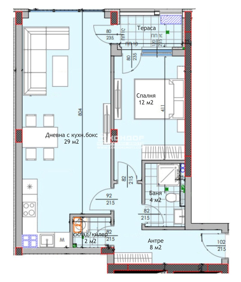 En venta  1 dormitorio Plovdiv , Trakiya , 82 metros cuadrados | 68705702 - imagen [2]