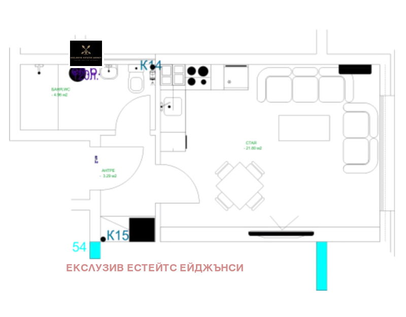 À vendre  Studio Plovdiv , Mladejki Halm , 44 m² | 19516781 - image [2]