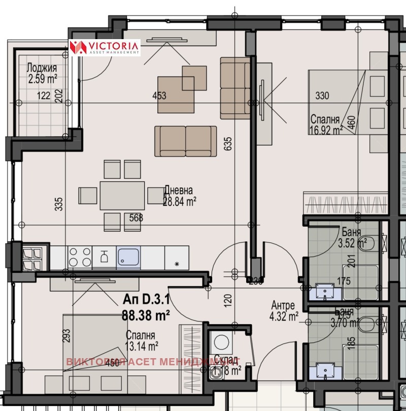 Продава  3-стаен град София , Манастирски ливади , 104 кв.м | 26438703 - изображение [2]