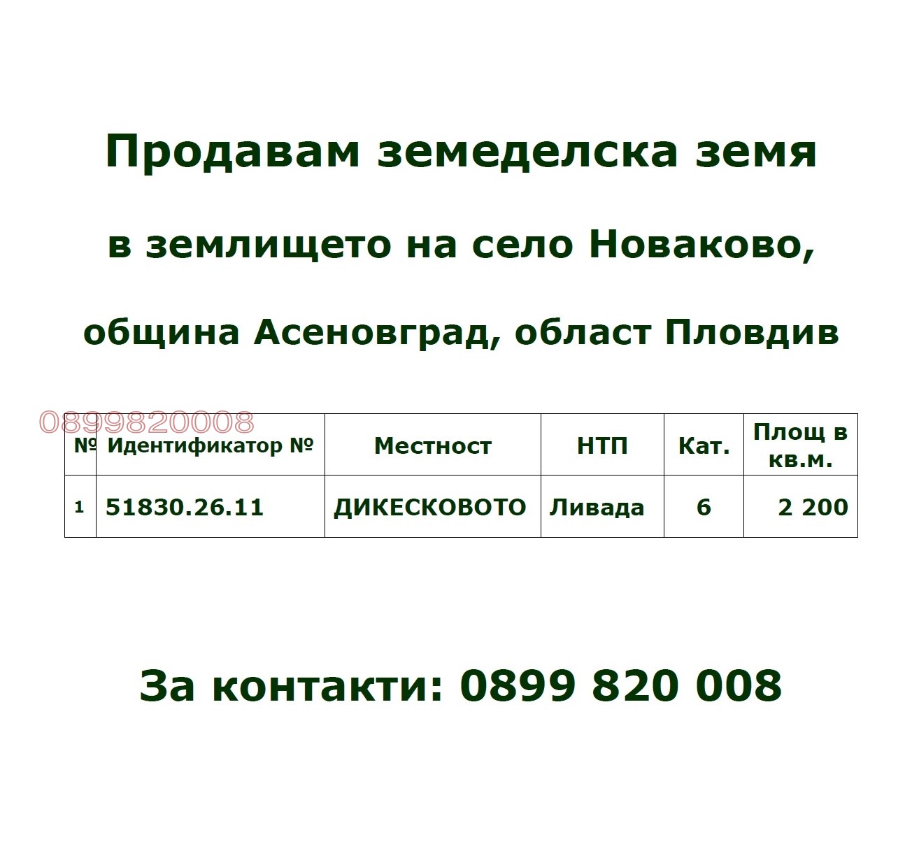 Продава ЗЕМЕДЕЛСКА ЗЕМЯ, с. Новаково, област Пловдив, снимка 6 - Земеделска земя - 54278034