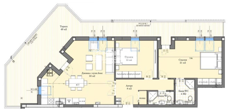 Na prodej  2 ložnice Plovdiv , Zapaden , 165 m2 | 72858338 - obraz [2]