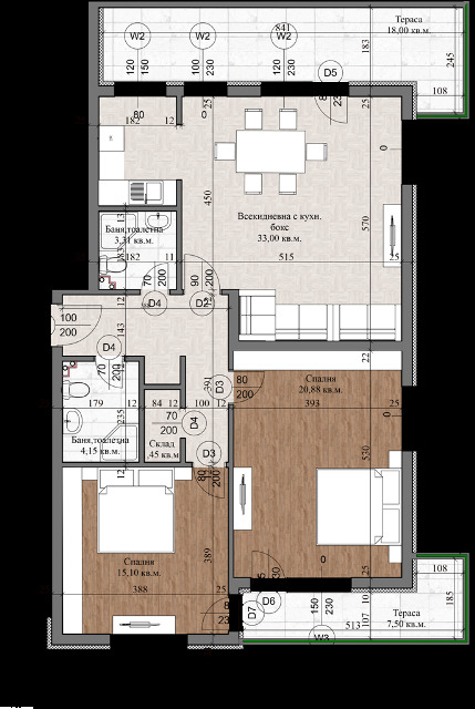 Продава 3-СТАЕН, гр. Велико Търново, Зона Б, снимка 15 - Апартаменти - 54413067