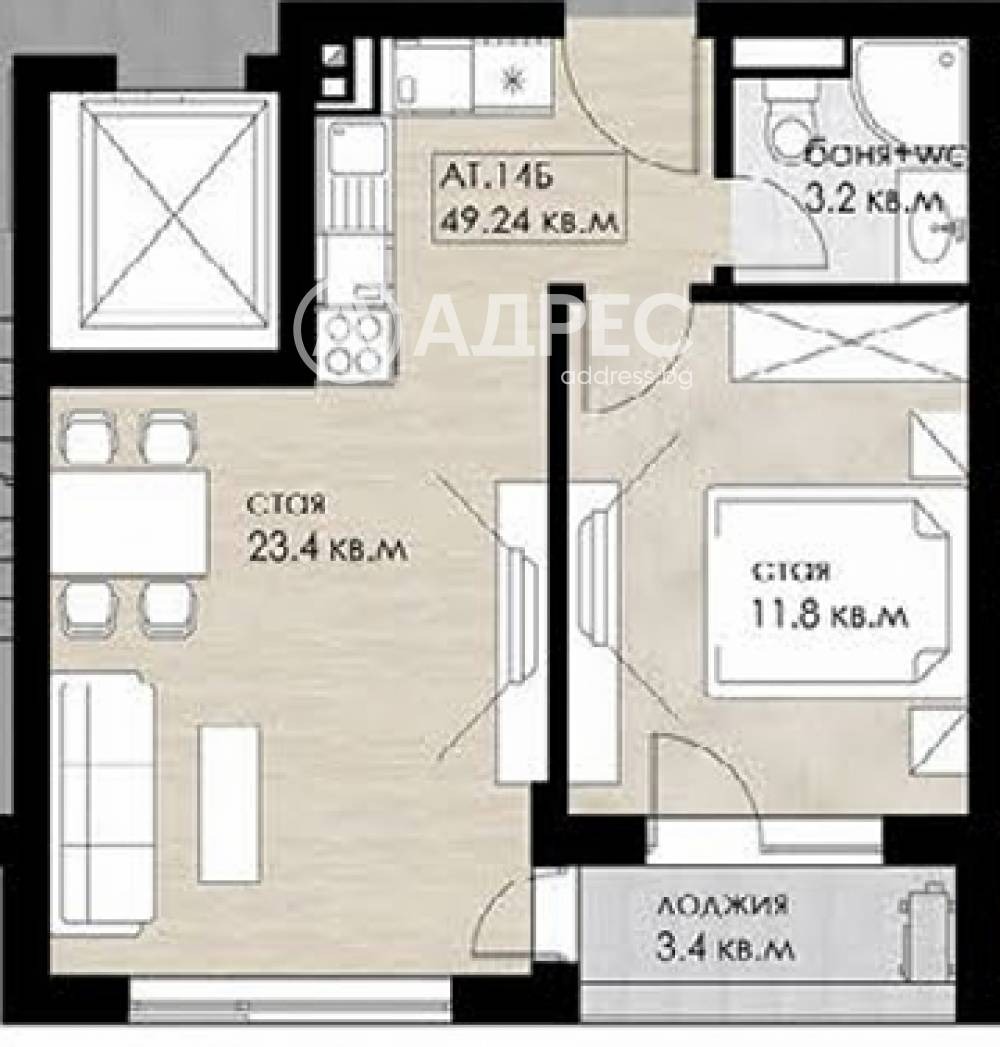 Продава 2-СТАЕН, гр. София, Дружба 2, снимка 4 - Апартаменти - 54675110