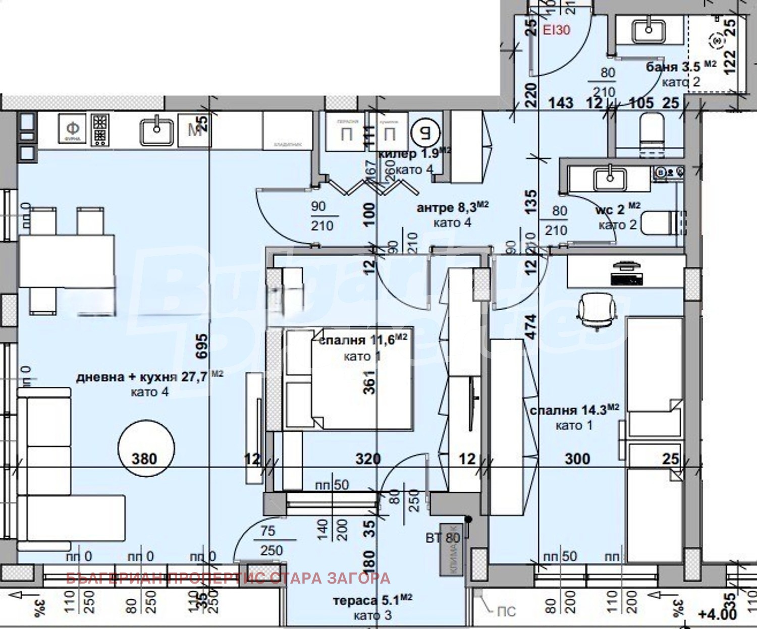 Продава 3-СТАЕН, гр. Стара Загора, Самара 3, снимка 2 - Апартаменти - 54038400
