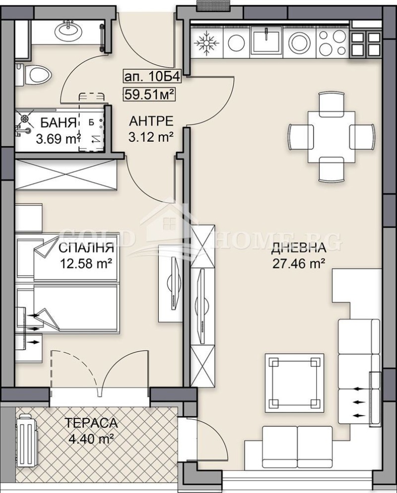 Te koop  1 slaapkamer Plovdiv , Gagarin , 72 m² | 97465325 - afbeelding [8]