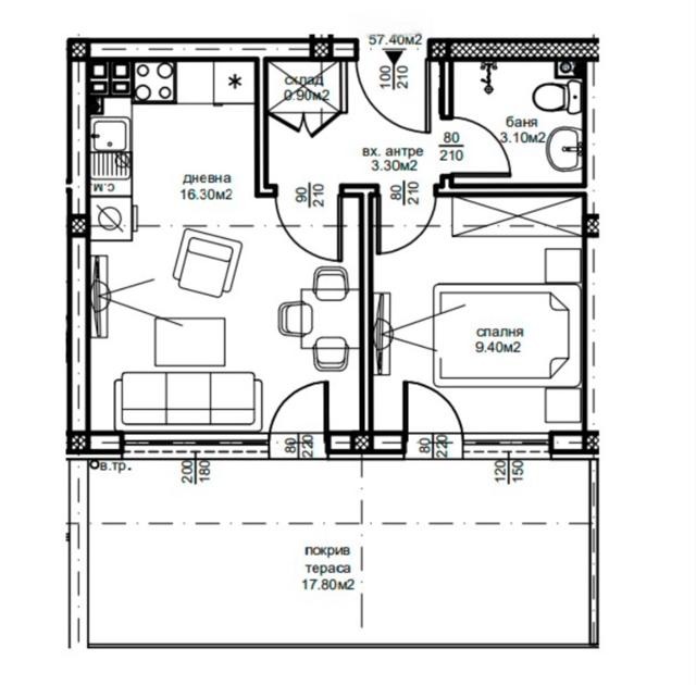 Продава 2-СТАЕН, гр. Пловдив, Остромила, снимка 15 - Апартаменти - 49796793