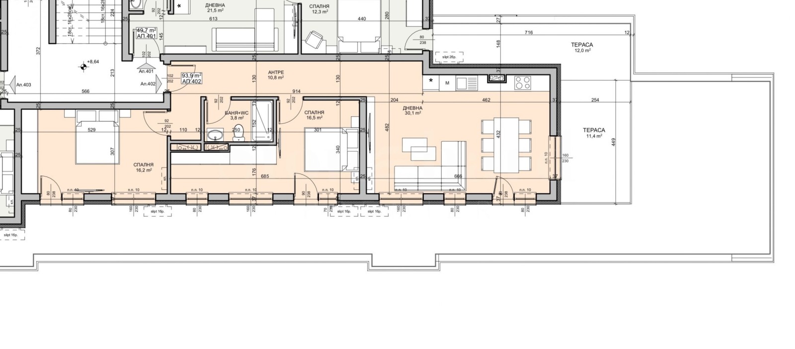 Продава 3-СТАЕН, с. Синеморец, област Бургас, снимка 2 - Апартаменти - 56080672