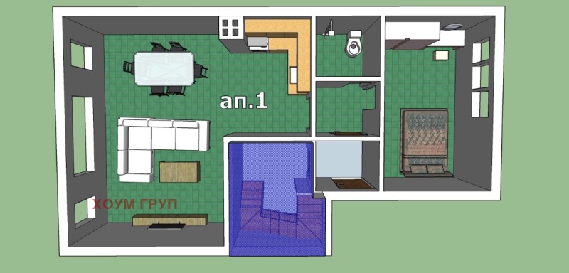 For Sale  1 bedroom Varna , Tsentar , 75 sq.m | 89399198