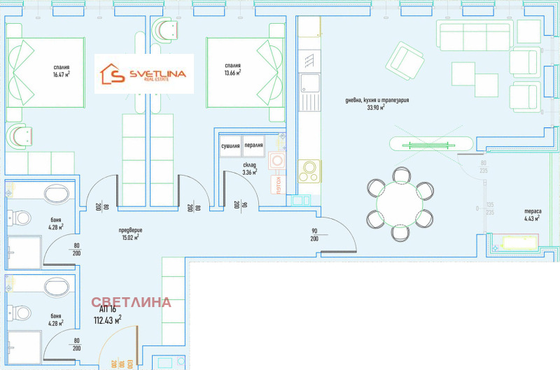 Продава 3-СТАЕН, гр. София, Малинова долина, снимка 8 - Aпартаменти - 49354914