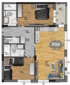 2 slaapkamers Juzjen, Plovdiv