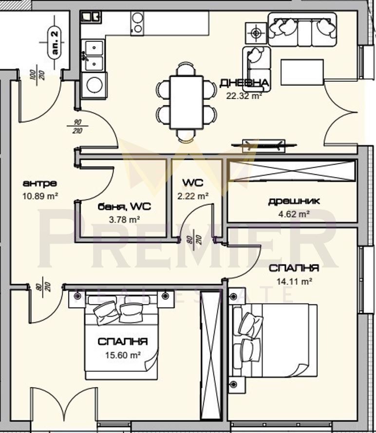 Продава  3-стаен град Варна , Владислав Варненчик 2 , 102 кв.м | 27035591