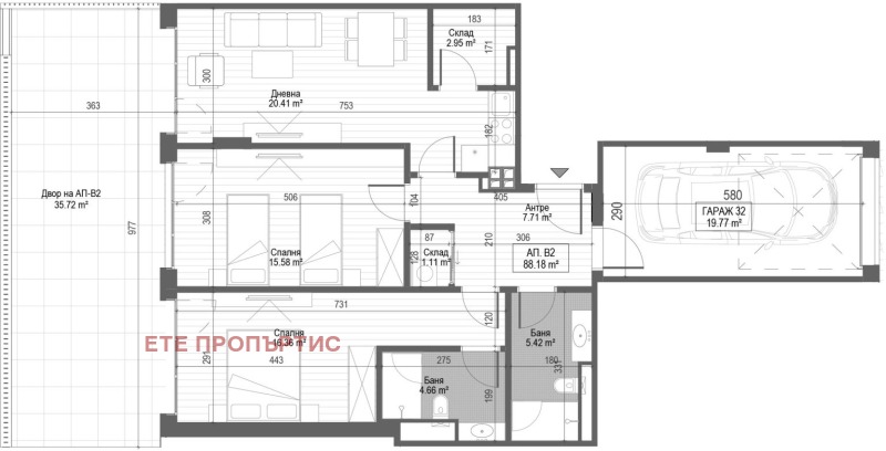 Продава 3-СТАЕН в град София, Зона Б-5 - 127 кв.м / 376 436 € » 736 244.82 лв., ЕТЕ ПРОПЪРТИС