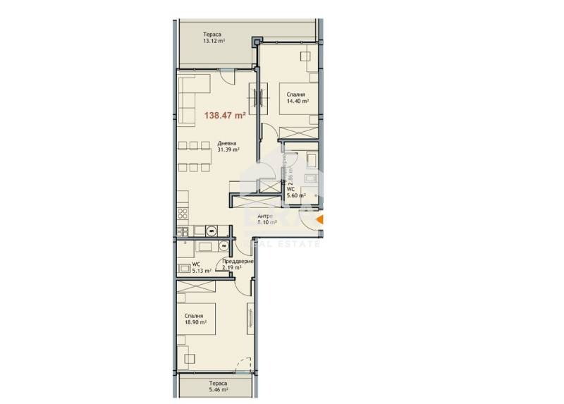Na prodej  2 ložnice Varna , k.k. Čajka , 138 m2 | 35960693 - obraz [3]