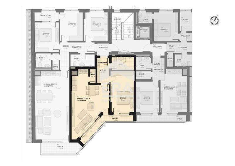 À vendre  1 chambre Sofia , Lagera , 78 m² | 20766665 - image [5]