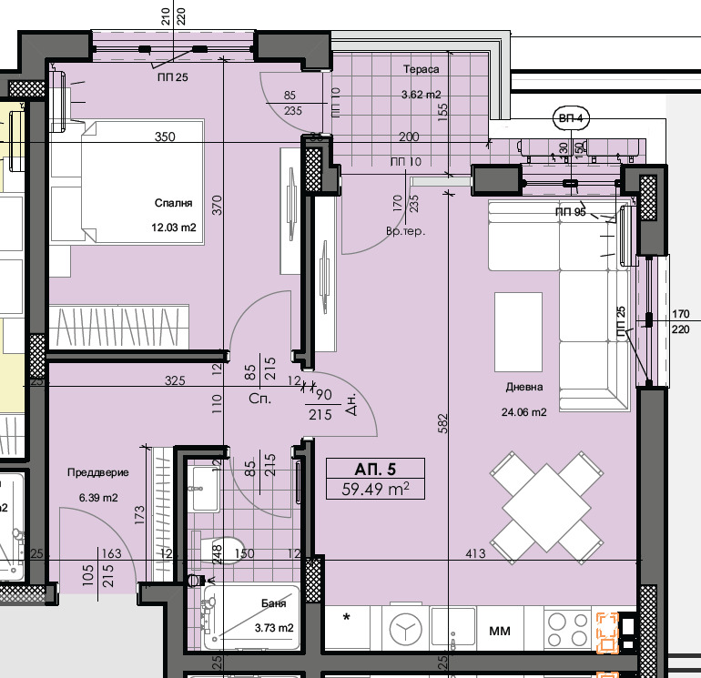 Продава  2-стаен град Пловдив , Кършияка , 124 кв.м | 23711395
