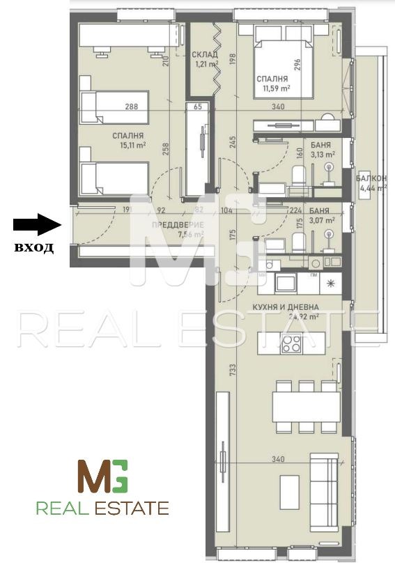 Продава 3-СТАЕН, гр. София, Овча купел, снимка 3 - Aпартаменти - 47603387