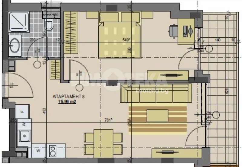 Myytävänä  1 makuuhuone Sofia , Banišora , 76 neliömetriä | 51111274 - kuva [4]