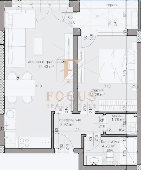 Te koop  1 slaapkamer Plovdiv , Trakija , 71 m² | 53831997 - afbeelding [2]