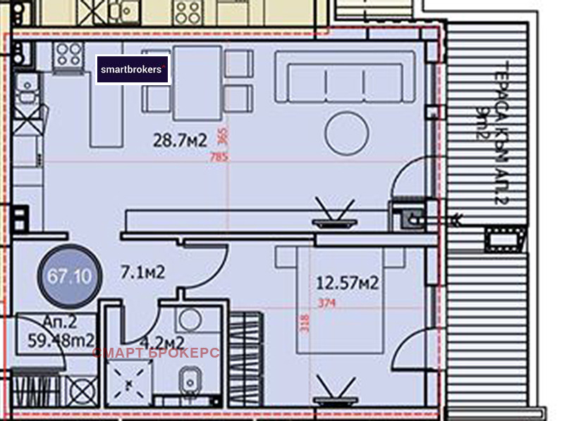 Продава 2-СТАЕН, гр. София, Драгалевци, снимка 7 - Aпартаменти - 49500053