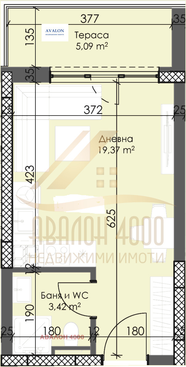 Продава  1-стаен град Пловдив , Тракия , 43 кв.м | 56534401 - изображение [2]