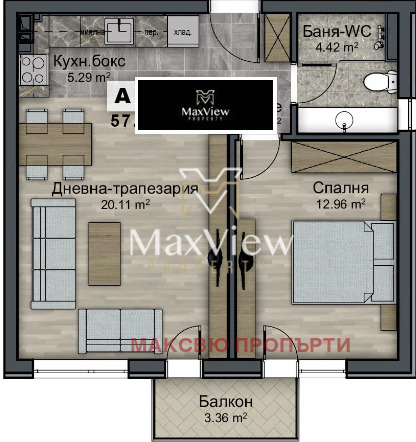 Продава 2-СТАЕН, гр. София, Овча купел, снимка 2 - Aпартаменти - 47312225