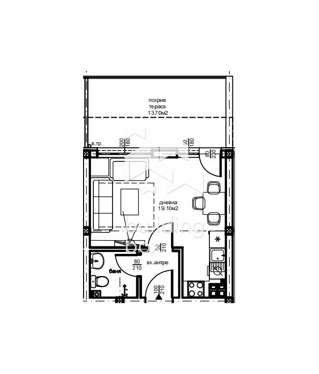 Продаја  Студио Пловдив , Остромила , 50 м2 | 90569094 - слика [3]