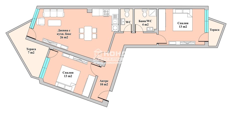 En venta  2 dormitorios Plovdiv , Tsentar , 113 metros cuadrados | 73283162 - imagen [2]